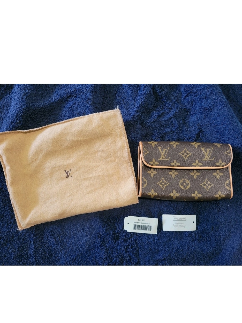 Louis Vuitton Monogram Pochette Florentine Belt Bag Brown w Dust Bag